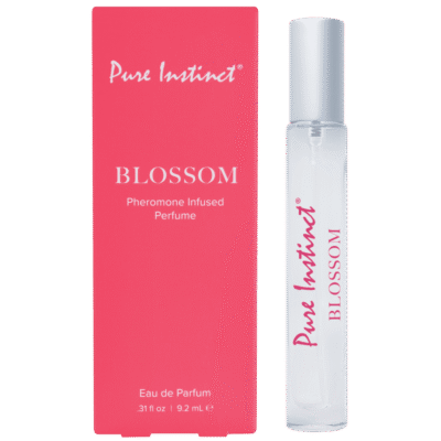 Pure Instinct Blossom Pheromone Perfume for Women – Image of the perfume bottle and packaging. A floral elixir infused with pheromones to enhance attraction and confidence.