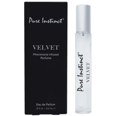 Velvet unisex pheromone perfume by Pure Instinct – a luxurious fragrance blending citrus, plum, florals, and vanilla for confidence and allure.