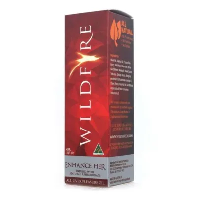 Wildfire Enhance Her 50 mL natural lubricant for female dryness, designed to soothe, hydrate, and enhance intimacy.
