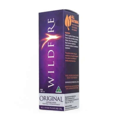Wildfire Original Relaxing Massage Oil – All Over Pleasure Oil Infused with Natural Aphrodisiacs, 50ml