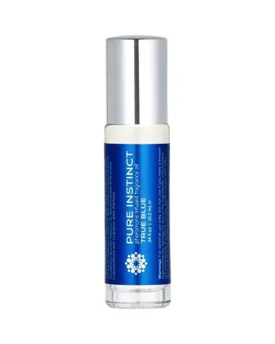 Pure Instinct True Blue Roll On pheromone oil bottle