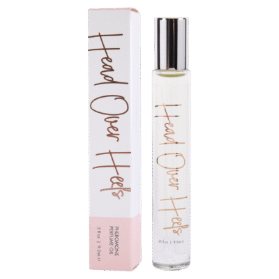 Head Over Heels rollerball perfume – a fresh, floral pheromone-infused scent for confidence and attraction.