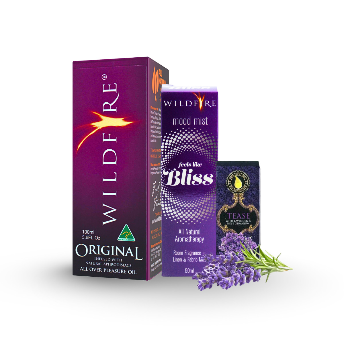 Total Tease Bundle - Romantic Gifts and Luxury Massage Oils by Wildfire