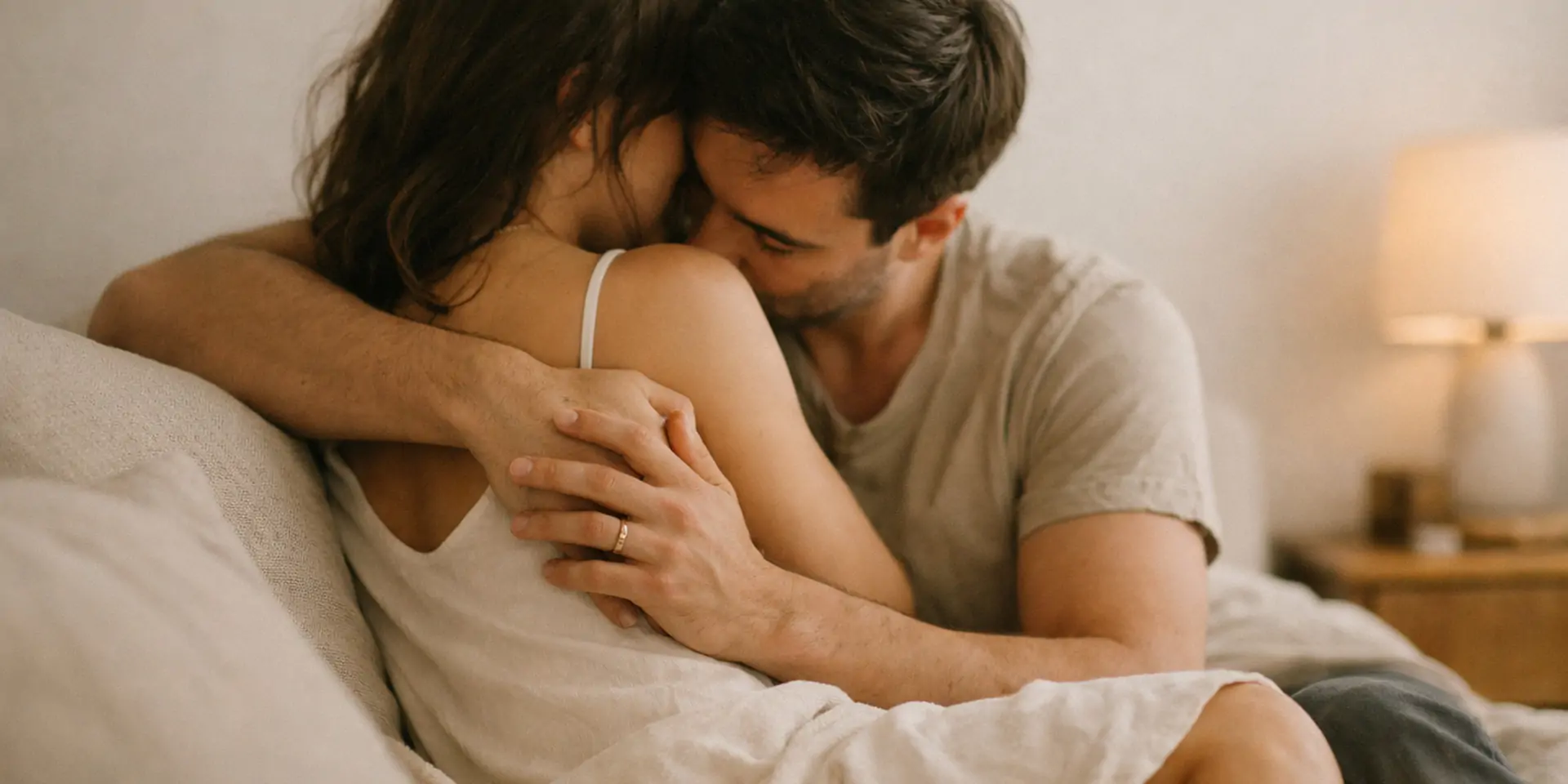 An intimate moment of closeness and connection