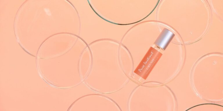 does pheromone perfume work fragrance bottle with laboratory petri dishes