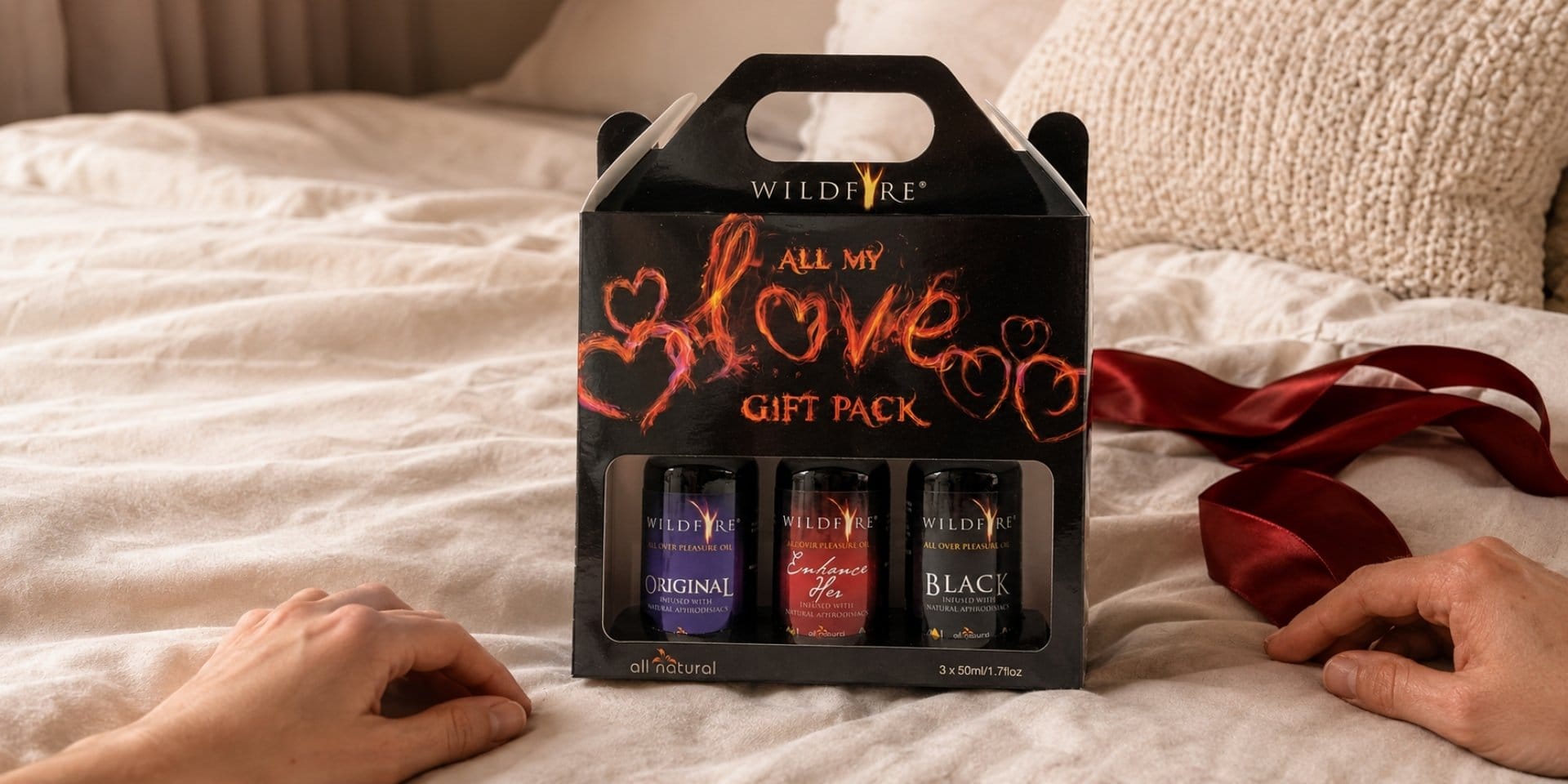 Sexy gifts for couples featuring the Wildfire All My Love Gift Pack