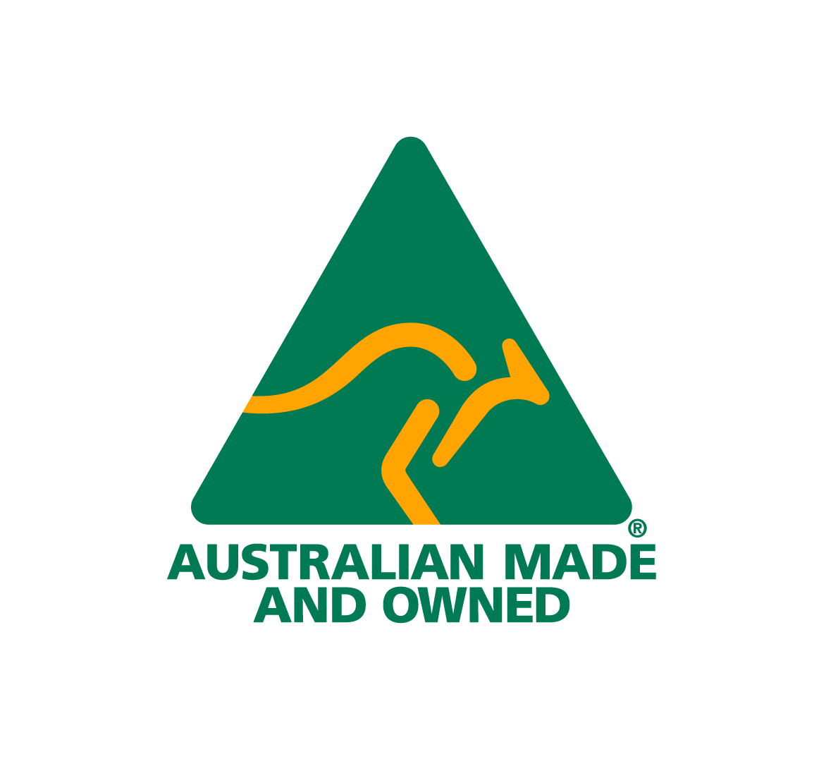Australian Made and Owned logo